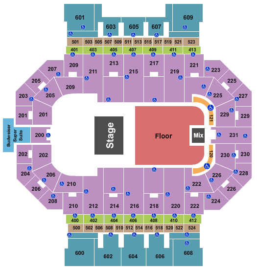 Allen County War Memorial Coliseum Half House GA Seating Chart